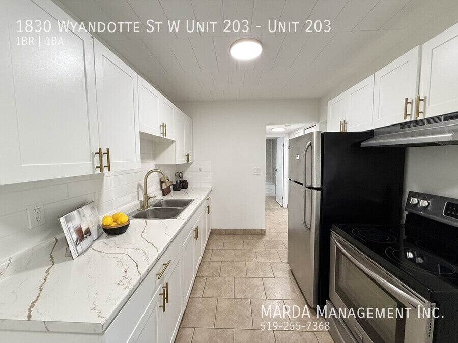 Modern Renovated 1-Bedroom Apartment for Rent – Windsor