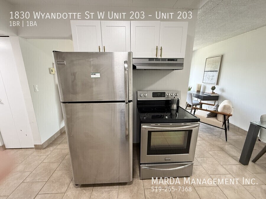 Modern Renovated 1-Bedroom Apartment for Rent – Windsor