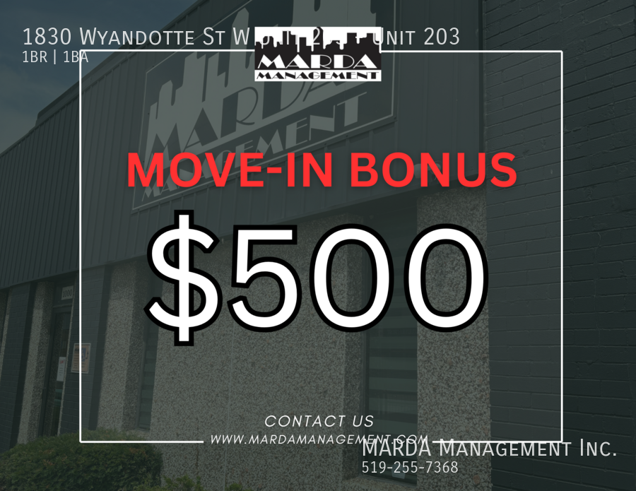 Modern Renovated 1-Bedroom Apartment for Rent – Windsor