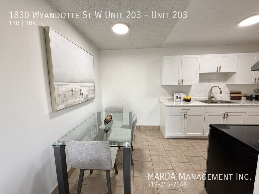 Modern Renovated 1-Bedroom Apartment for Rent – Windsor