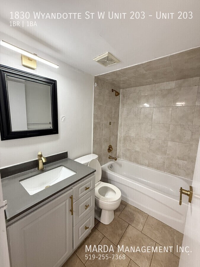 Modern Renovated 1-Bedroom Apartment for Rent – Windsor